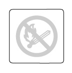 Piktogram Sanela zákaz otevřeného ohně, nerez mat   SLZN 44N